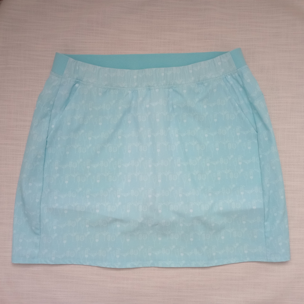 Kyodan Blue Mini Skirt Skort Biker Shorts Casual Resort Wear Athleisure Size M